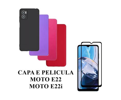 Capa De Silicone Aveludado Colorida E Pelicula D D Compativel Moto