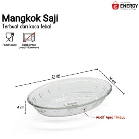 MANGKOK SAJI OVAL KACA Energy Bali