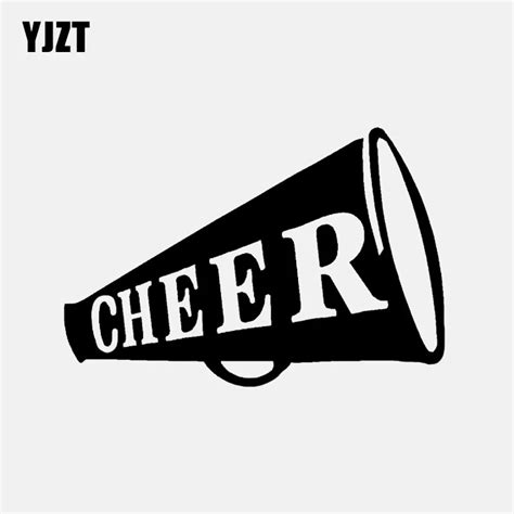 Yjzt 13 4 9 2cm Funny Cheer Cheerleader Decor Car Sticker High Quality Vinyl Black Silver C12