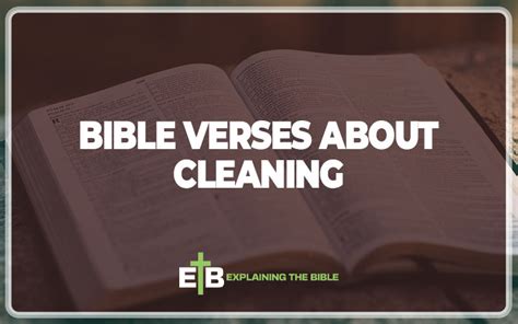 Important Bible Verses About Cleaning Explaining The Bible