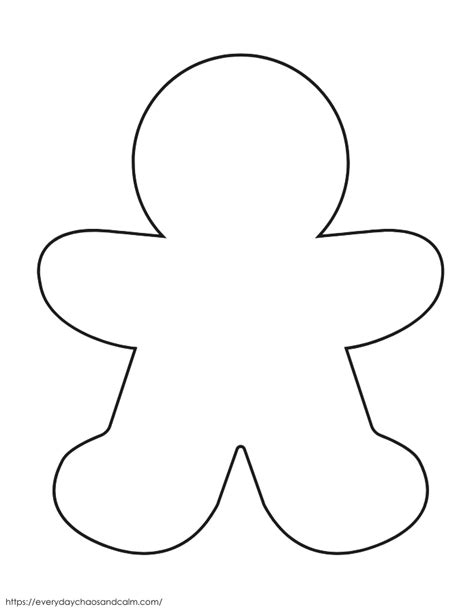 Free Gingerbread Man Template Printable PDF