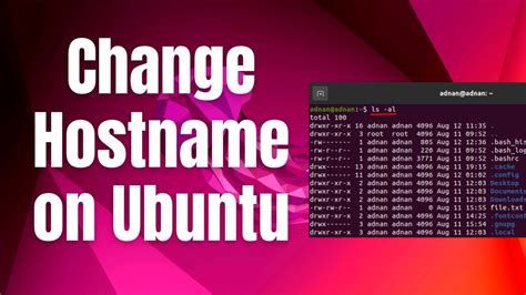 How To Change Hostname On Ubuntu Lts Ubuntu Lts Youtube