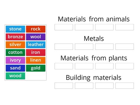 Sl U Classify Materials Ordenar Por Grupo