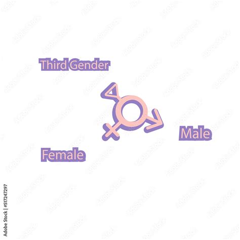 Vector Illustration Set Of Gender Symbols Male Female And Third Sex Stock Vector Adobe Stock