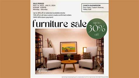 Furniture Sale 2023 - Focolare Carpentry - Custom-made Furniture Manila ...