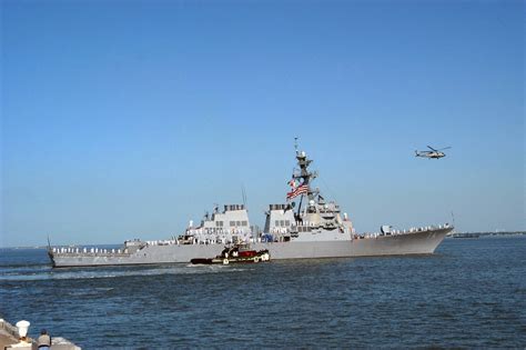 A Starboard Side View Of The Us Navy Usn Arleigh Burke Class Flight