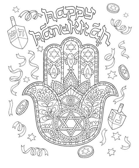 Hanukkah Coloring Pages Printable PDF Coloringfolder Happy