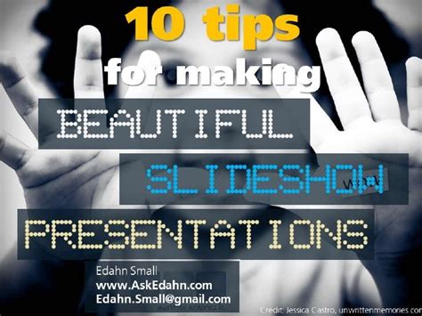 10 Tips for Making Beautiful Slideshow Presentations by www.visuali.se