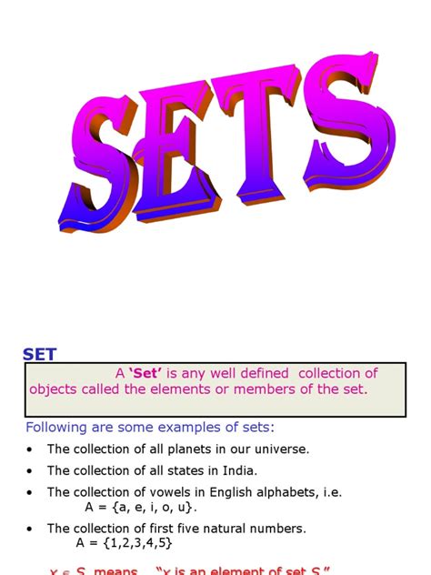 Set Theoryppt Set Mathematics Mathematical Logic