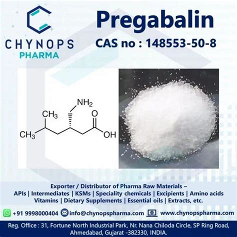 Pregabalin Usp Cas No 148553 50 8 Pregabalin Api Pregabalin