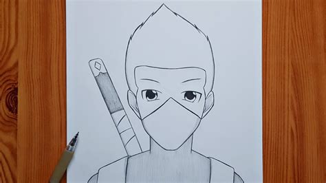 How To Draw Ninja Anime Ninja Boy Step By Step Easy Tutorial