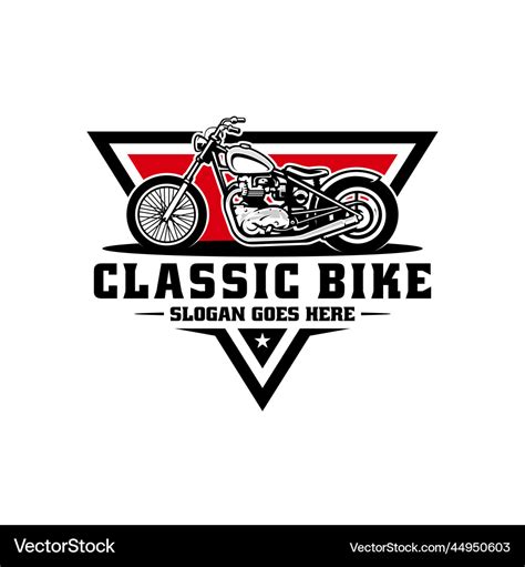 Classic Motorcycle Logo Royalty Free Vector Image