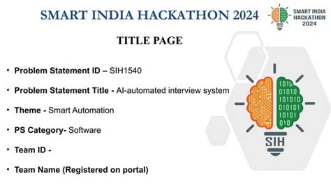 Sih2024 Ppt Presentation For Smart India Hackathon Ppt