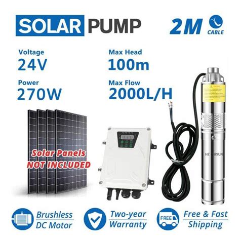 Volt Dc Solar Submersible Deep Tube Well Water Pump Kits Mppt