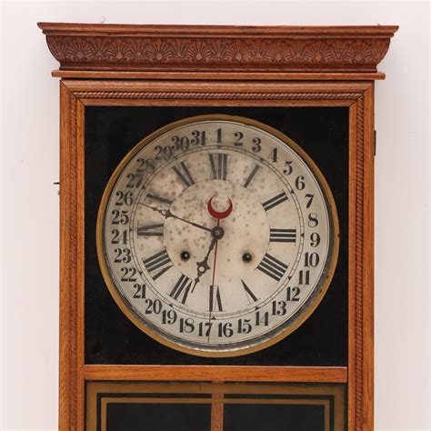 Sessions Oak Regulator Wall Clock Ebth