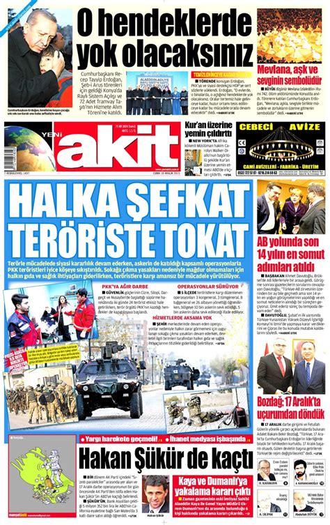 Yeni Akit Gazetesi Aral K Cuma