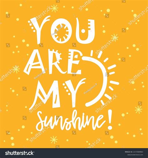 You My Sunshine Pattern Orange Sunshine Stock Vector Royalty Free