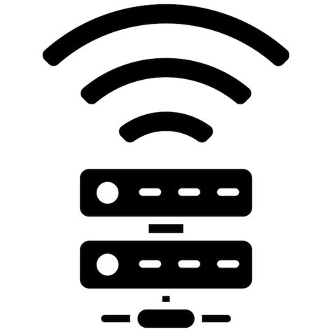 Premium Vector Wifi Server Glyph Solid Black Illustration