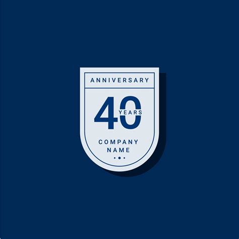 40 Years Anniversary Celebration Your Company Vector Template Design Illustration 2311042 Vector