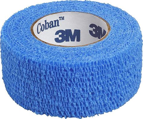 M B Coban Self Adherent Wrap In X Yd Blue Rolls