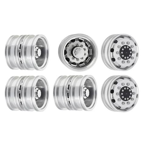 Tamiya Complete Set Aluminum Front Rear Wheel Hubs Rims For Tamiya