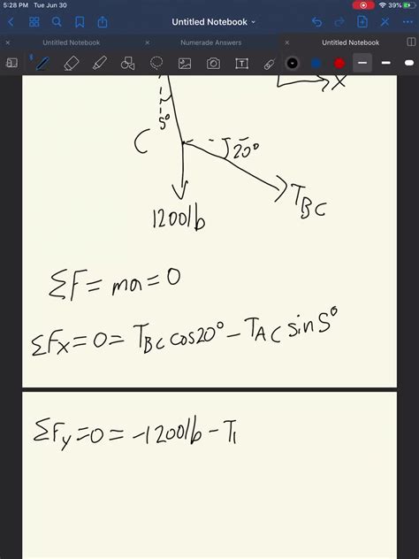 SOLVED Knowing that α 20 determine the tension a in cable A C b