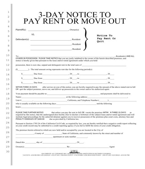 Free Ohio Eviction Notice Template