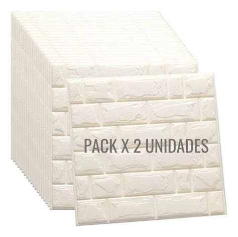 Pack X Placas Revestimiento Pared Ladrillos Autoadhesiva Cuotas Sin