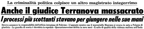 SCRIVOQUANDOVOGLIO L UCCISIONE DEL MAGISTRATO CESARE TERRANOVA A PALE