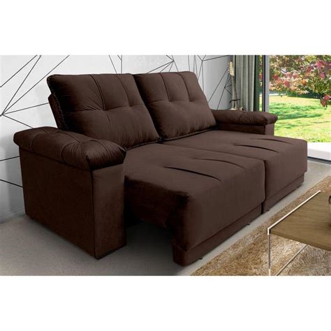 Sofa Retratil E Reclinavel Marrom Cafe Black Friday Extra