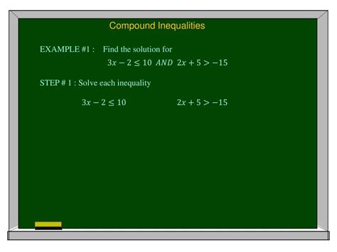 Compound Inequalities Ppt Download