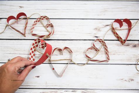 How To Make A Paper Heart Garland The Idea Room