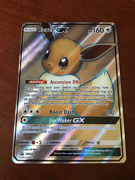 Mavin Eevee GX SM242 Ultra Rare Holo Full Art Pokemon Black Star Promo