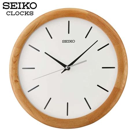 Promo Seiko Original Quite Sweep Wooden Case Wall Clock QXA781 A