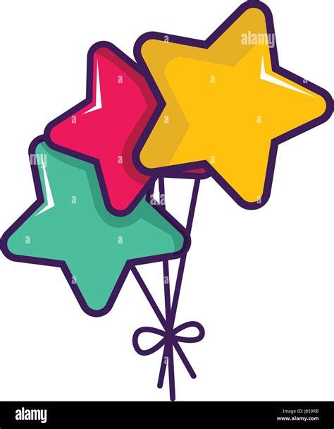 Colourful star shaped balloons icon Stock Vector Image & Art - Alamy