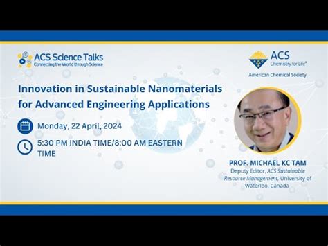 Science Talks Lecture 141 Innovation In Sustainable Nanomaterials