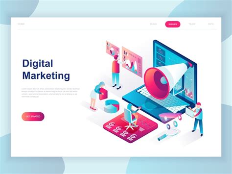 Premium Vector Modern Flat Design Isometric Concept Of Digital Marketing