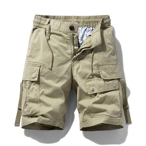 Short Cargo Multipoches Homme Coupe Droite Casual Short Ete Stretch