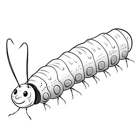 Premium Photo | Hawk Moth Caterpillar kids painting cute flat coloring