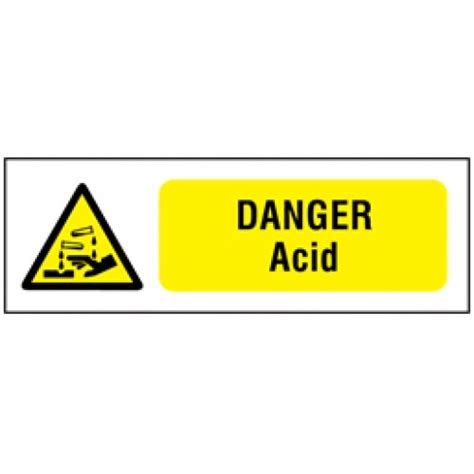 Danger Acid Safety Sign Chemical Hazard Warning Safety