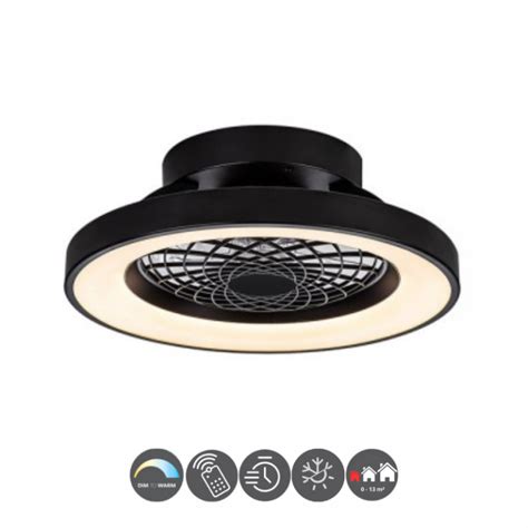 Ventilador plafón TIBET MINI negro Luceshogar