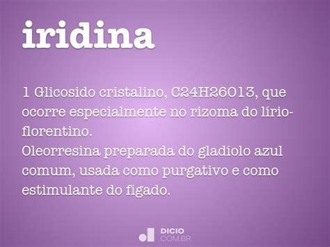 Iridina - Dicio, Dicionário Online de Português