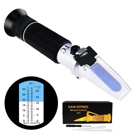 2 In 1 Brix Salinity Refractometer Dual Scale 0 32 Brix And 0 28