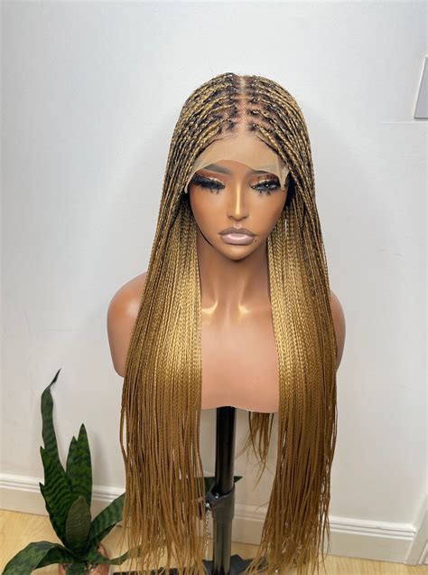 Ready To Ship Knotless Braided Wig Frontal Braided Wigs Hd Lace