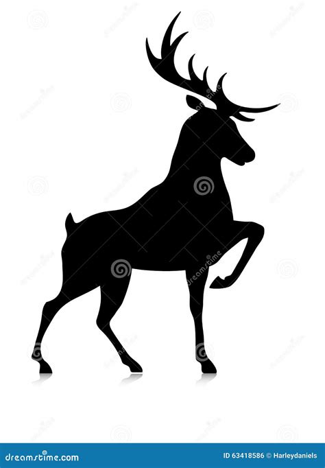 Silhouette Of The Buck Vector Illustration | CartoonDealer.com #63418586