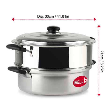 Ibell Smr30 Stainless Steel Steamer Momo Maker 5 Litres Steam 4 Litres