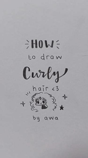 How To Draw Curly Hair, Art Tutorial | Easy drawings sketches, Sketches ...