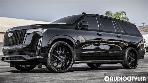 2022 Cadillac Escalade On 26 Lexani Wheels Senna Gloss Black Gallery Audiocityusa