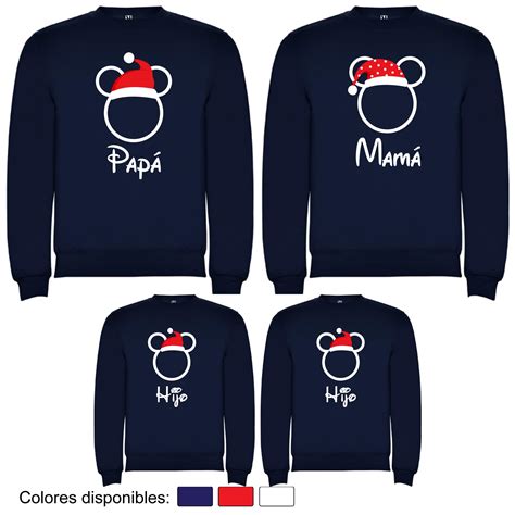 4 Sudaderas Familia Navidad Fantasía con Nombre 72 20