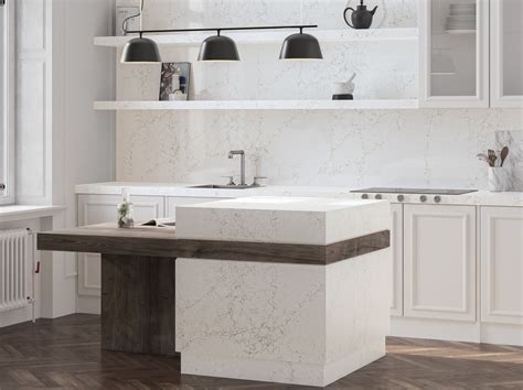 Reconstructed Stone Kitchen Worktop With Marble Effect ANTONIO By